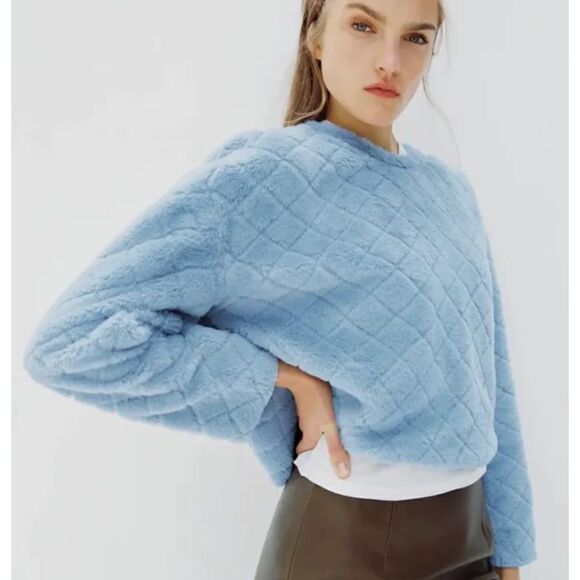 ZARA BLUE SWEATER - Picture 2 of 8